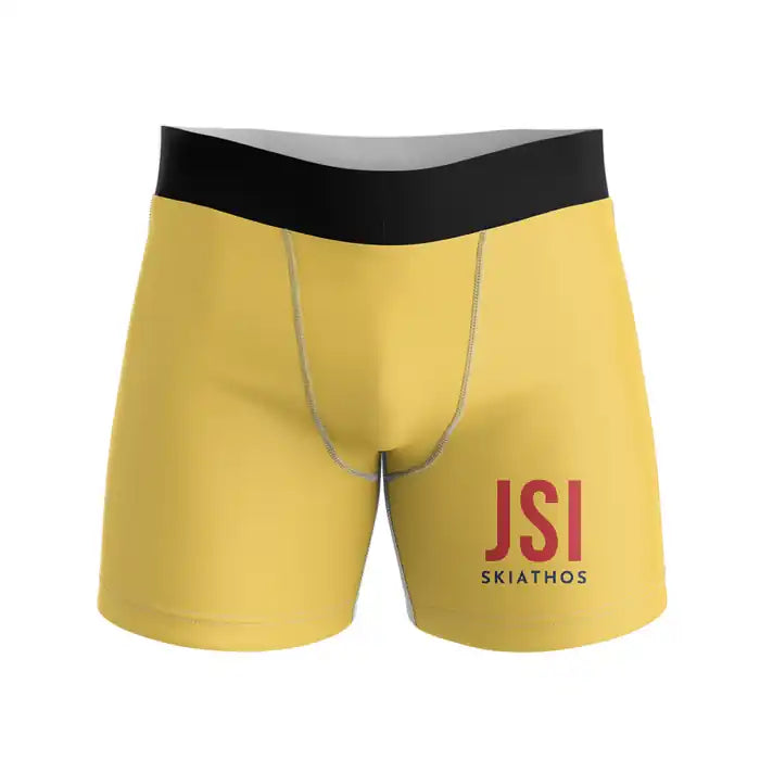 Skiathos Island National Airport (JSI) Men Boxers - Code - Yellow