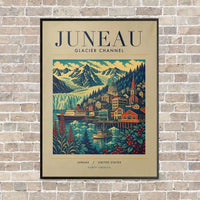 Thumbnail for JUNEAU - Poster - Canvas Framed - Beige