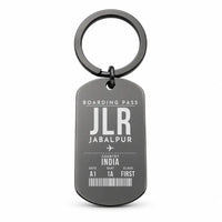 Thumbnail for Jabalpur Airport JLR - Key Chain - Boarding Pass Style - Black