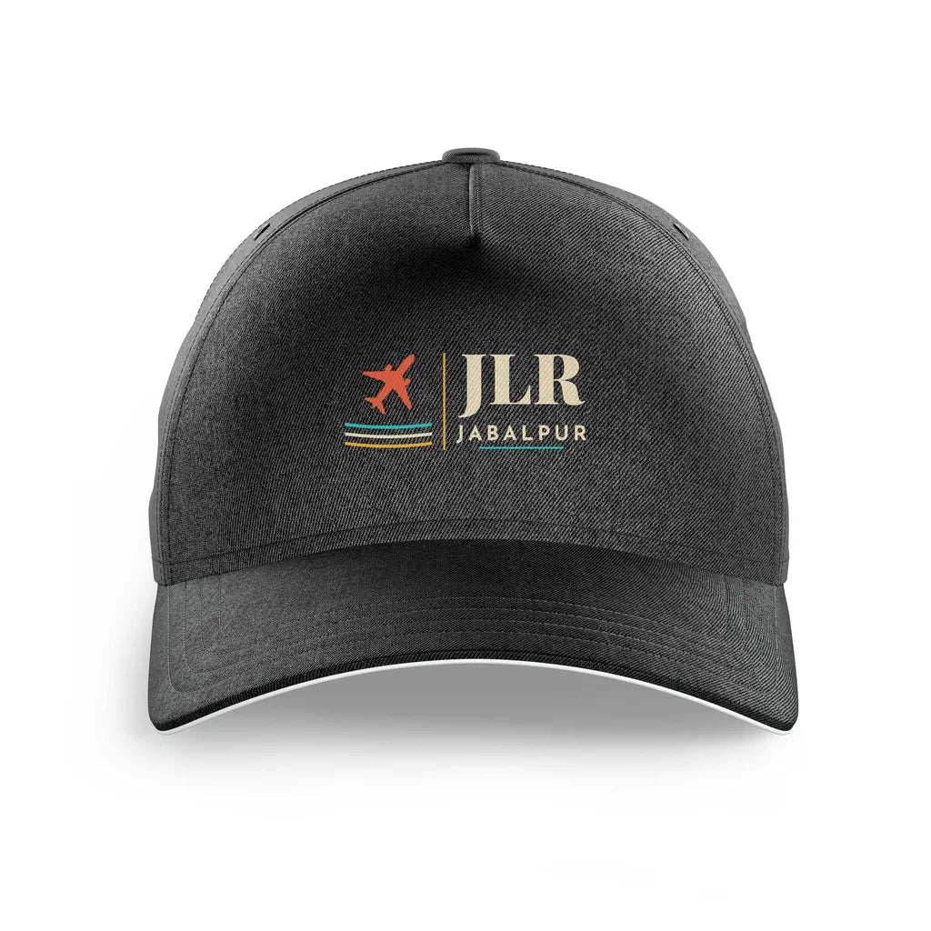 Jabalpur Airport (JLR) printed hat - black