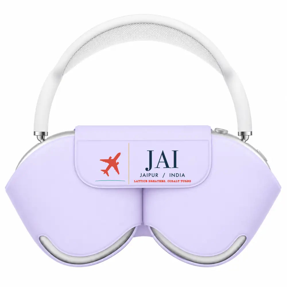 Jaipur International Airport (JAI) AirPods Max Cases - Light Purple