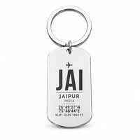 Thumbnail for Jaipur International Airport JAI - Key Chain - Original Design - Silver