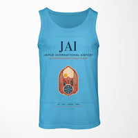 Thumbnail for Jaipur International Airport (JAI) design on sky blue tank top