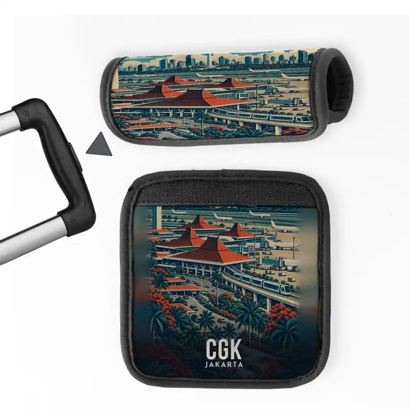 Jakarta Soekarno-Hatta International Airport (CGK) Luggage Handle Covers - 3D Full Print