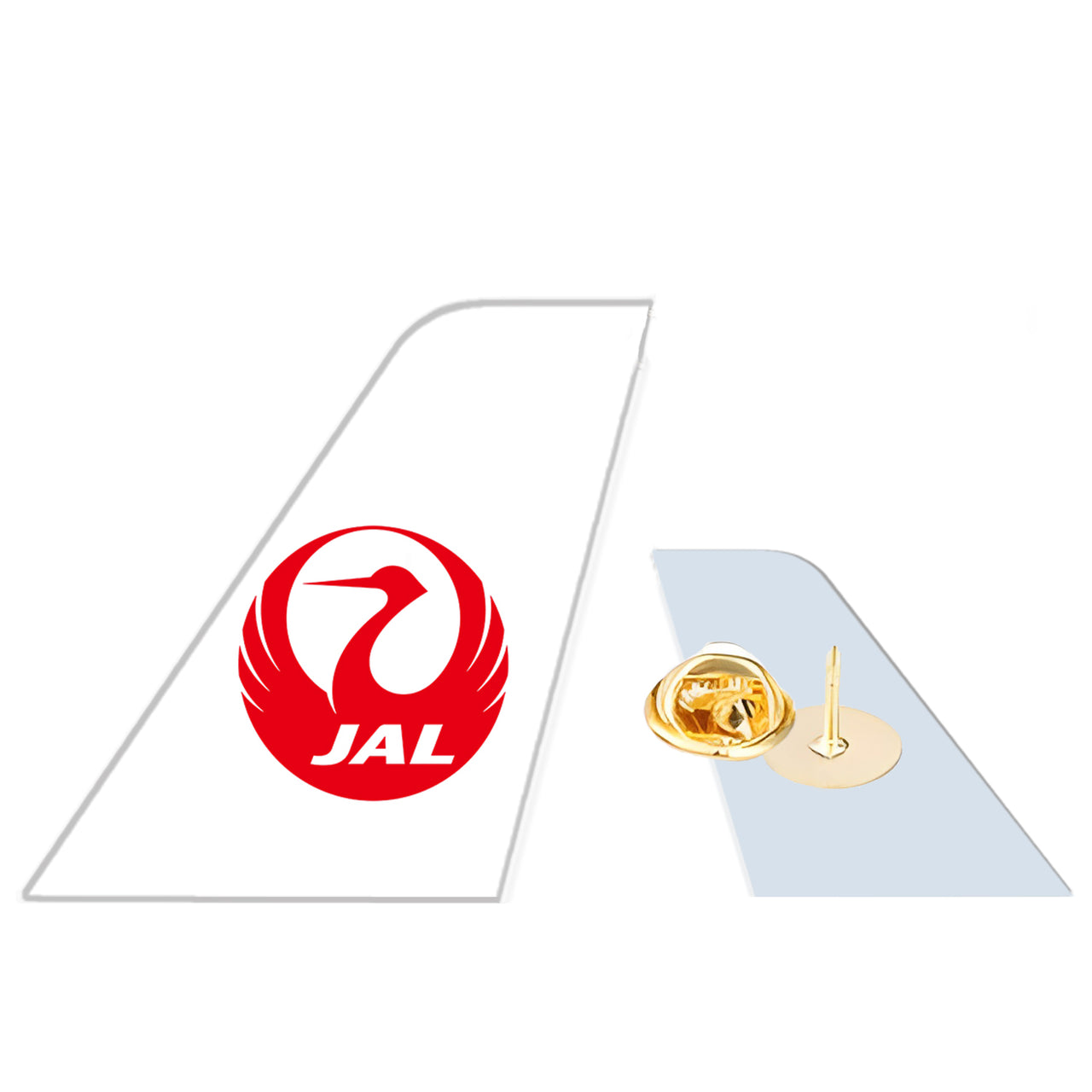 Japan Airlines (JAL) Designed Tail Shape Badges & Pins