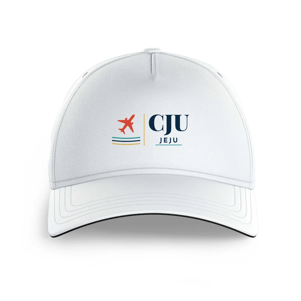 Jeju International Airport (CJU) printed hat - white