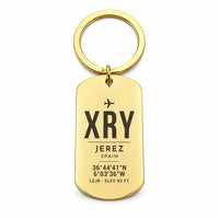 Thumbnail for Jerez Airport XRY - Key Chain - Original Design - Gold