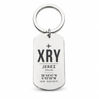 Thumbnail for Jerez Airport XRY - Key Chain - Original Design - Silver