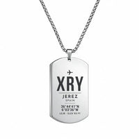Thumbnail for Jerez Airport XRY - Necklace - Original Design - Silver