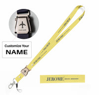 Thumbnail for Jerome City Series seat belt lanyard - yellow with name