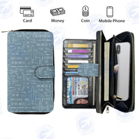 Thumbnail for Jet Planes & Airport Signs Designed Leather Long Zipper Wallets