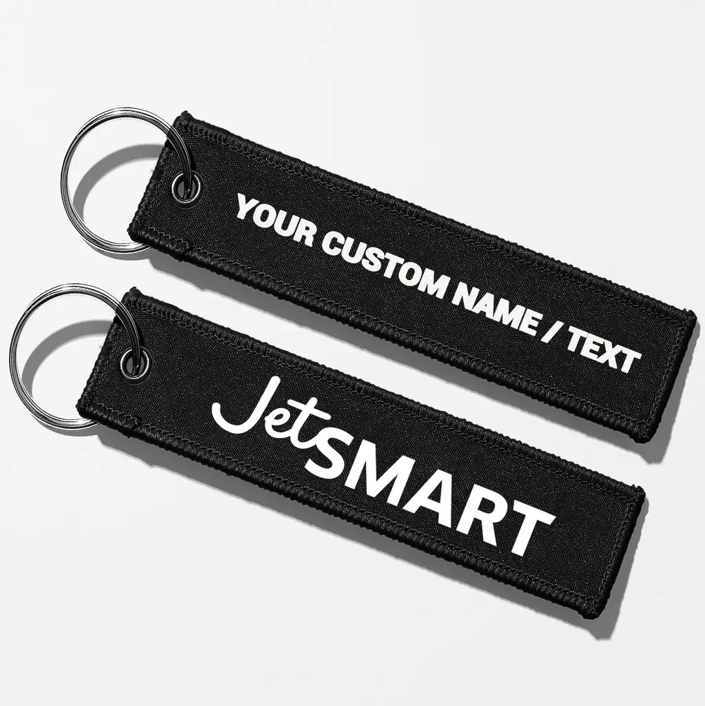JetSmart Airlines Crew & Staff Tag Key Chains - Black - Personalized