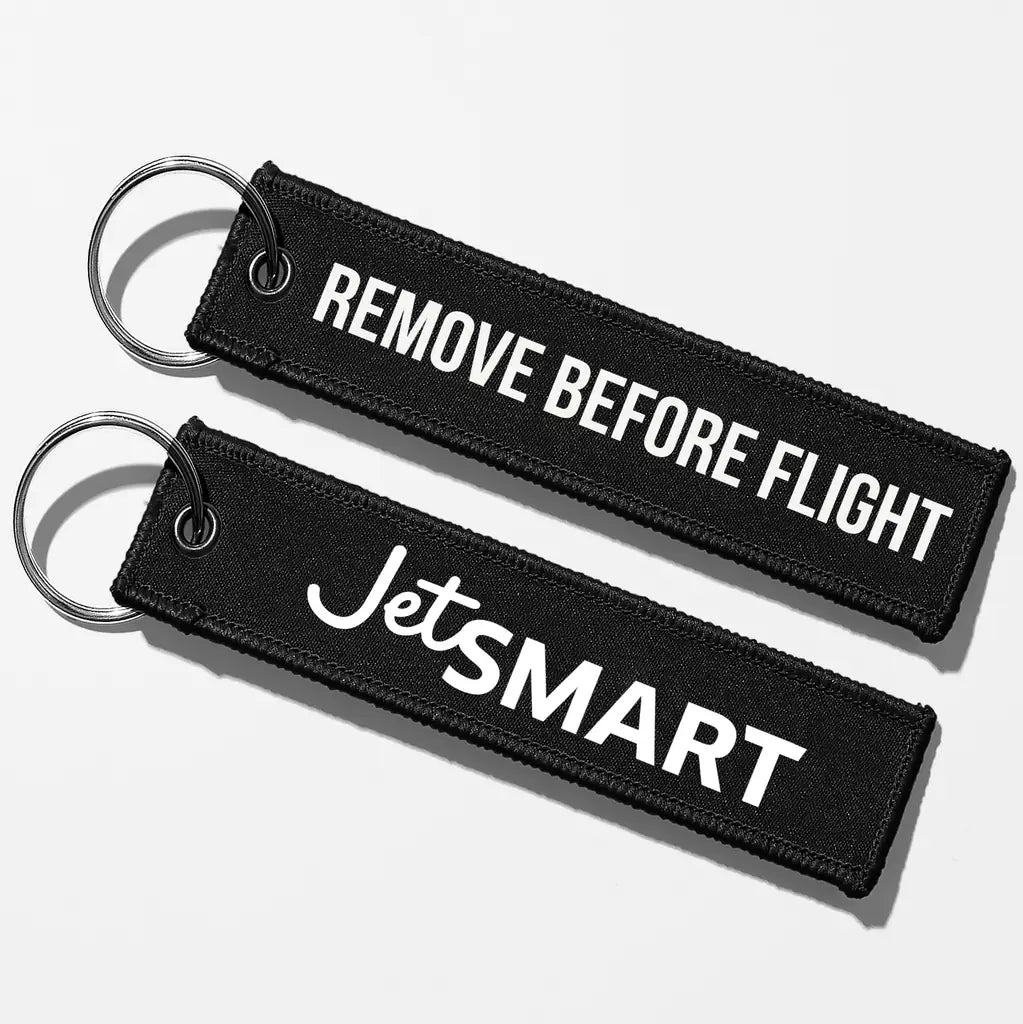 JetSmart Airlines Crew & Staff Tag Key Chains - Black - Remove Before Flight