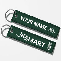 Thumbnail for JetSmart Airlines Crew & Staff Tag Key Chains - Dark Green - Crew + Name