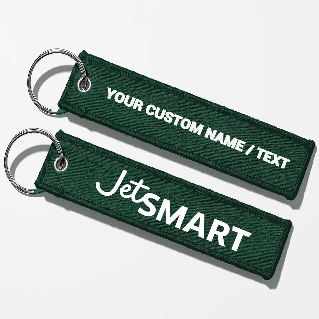 JetSmart Airlines Crew & Staff Tag Key Chains - Dark Green - Personalized
