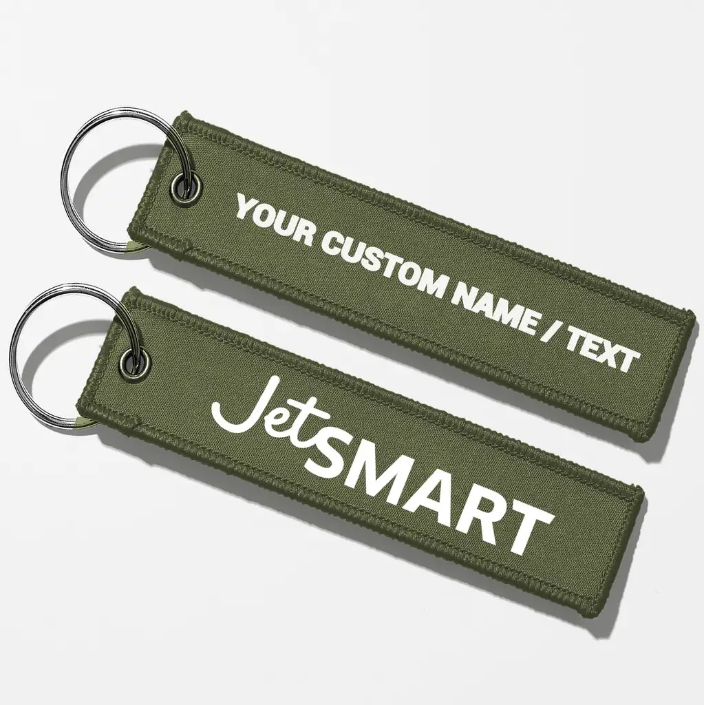 JetSmart Airlines Crew & Staff Tag Key Chains - Green Army - Personalized