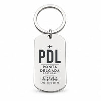 Thumbnail for João Paulo II Airport PDL — Ponta Delgada - Key Chain - Original Design - Silver