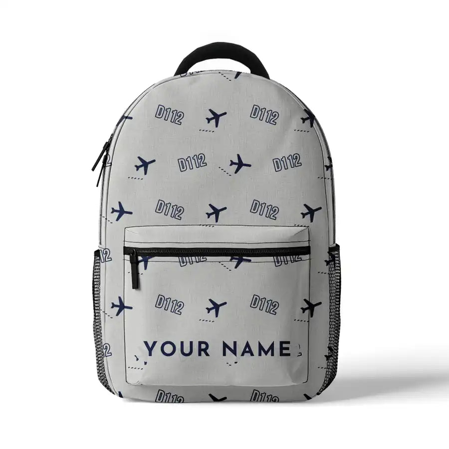 Jodel D.112 - 3D Backpack - 3D Pattern + Name - White