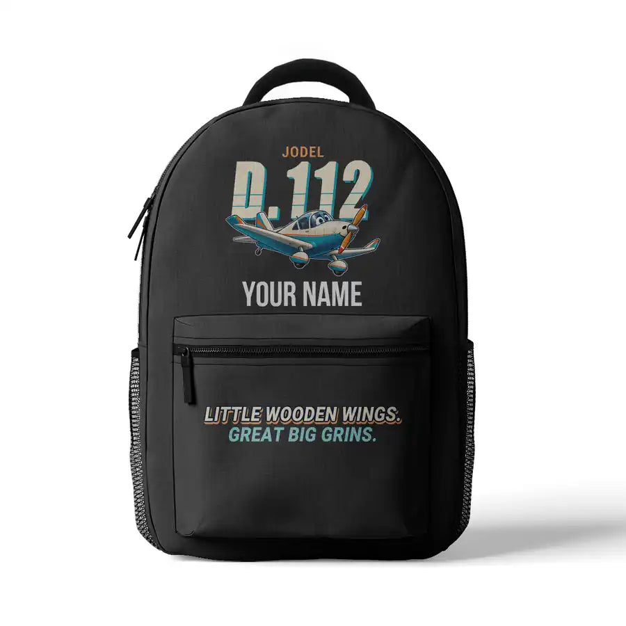 Jodel D.112 - 3D Backpack - Cartoon + Name - Gray