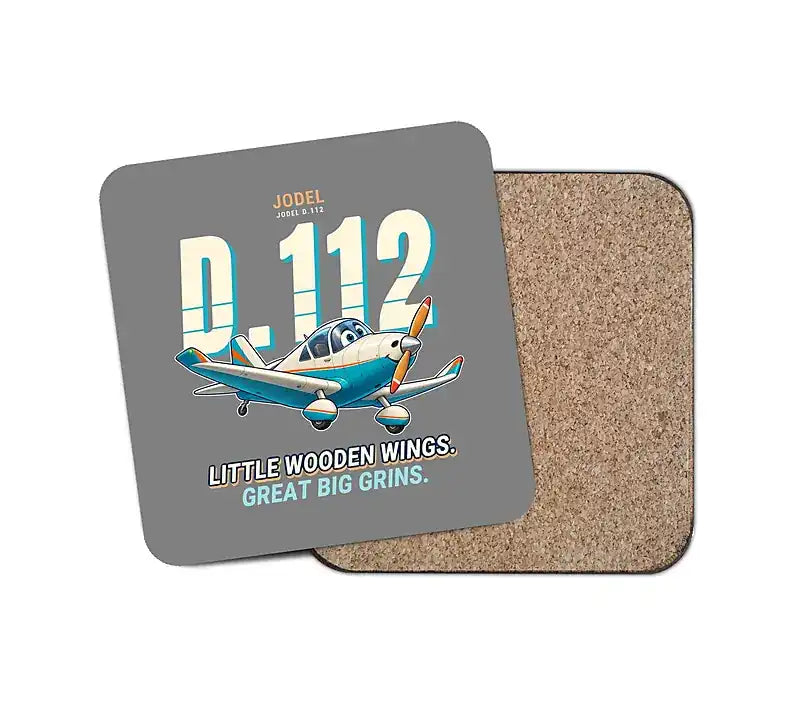Jodel D.112 - Cartoon - Coaster - Gray