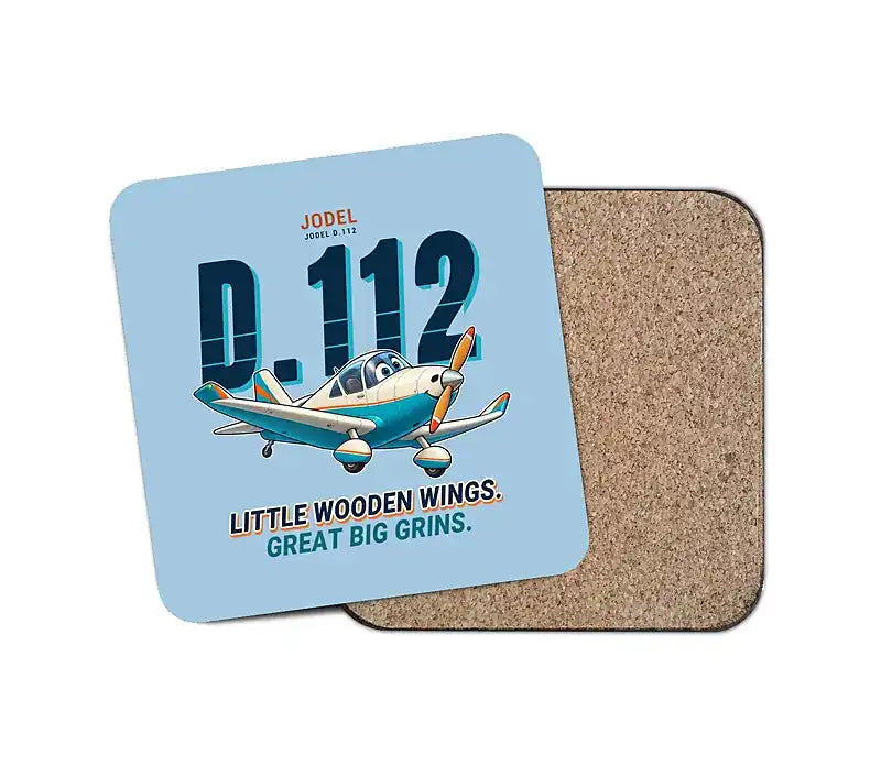 Jodel D.112 - Cartoon - Coaster - Light Blue