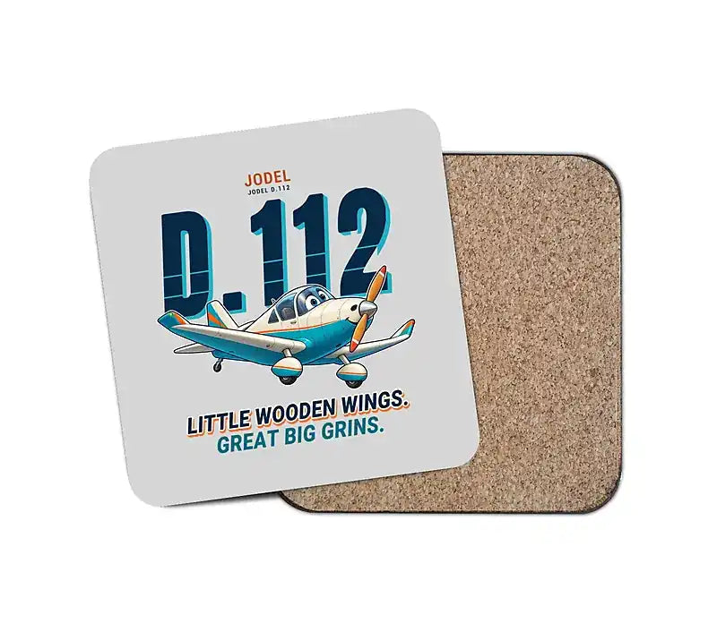 Jodel D.112 - Cartoon - Coaster - Light Gray