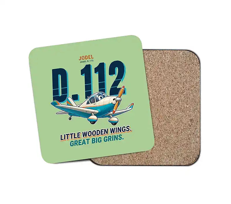 Jodel D.112 - Cartoon - Coaster - Light Green