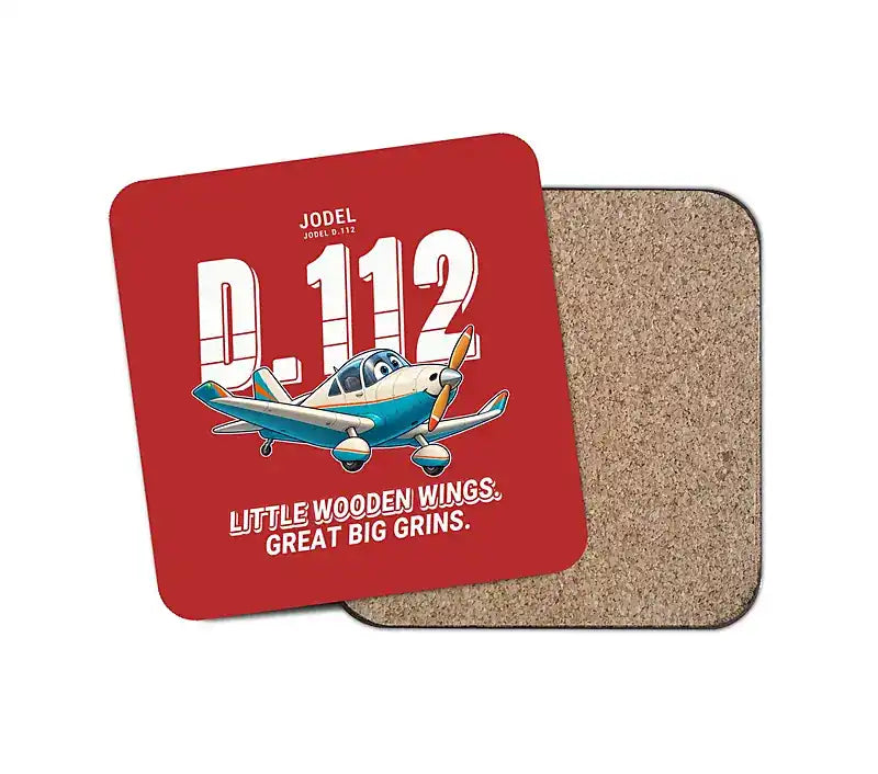Jodel D.112 - Cartoon - Coaster - Red
