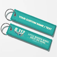 Thumbnail for Jodel D.112 Aviator Key Chains - Turquoise - Cartoon - Personalized