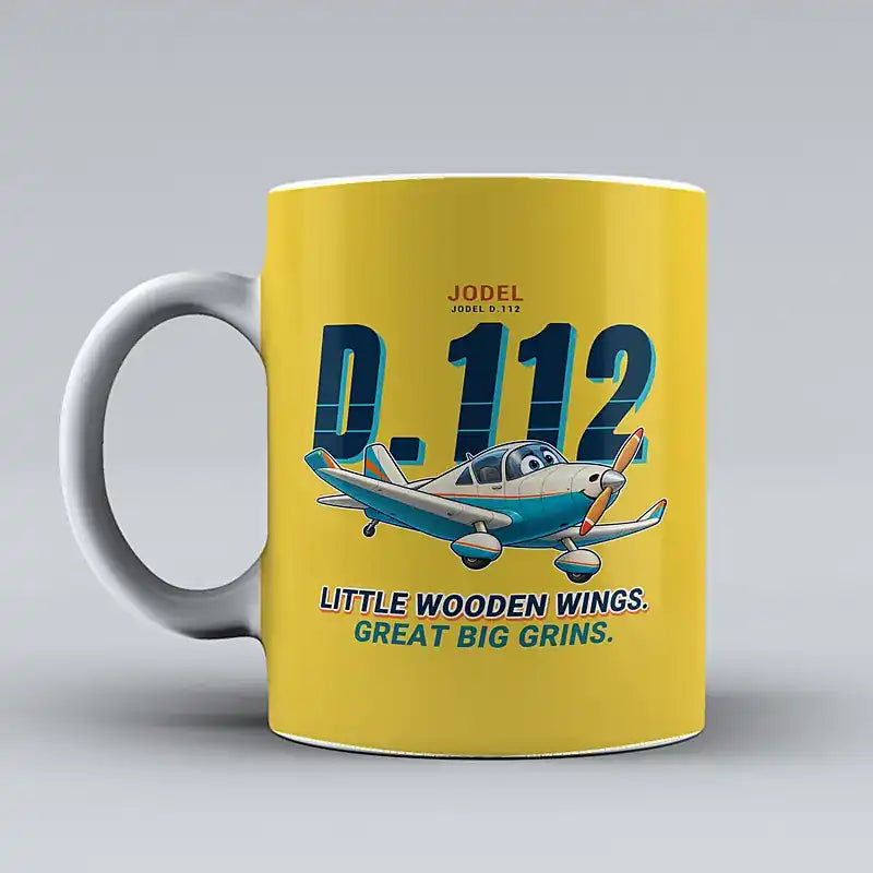 Jodel D.112 - Cartoon - Mug - Yellow