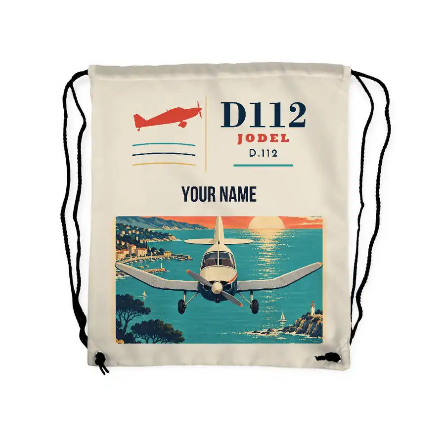 Jodel D.112 - Drawstring Bag - Classic + Name - Beige