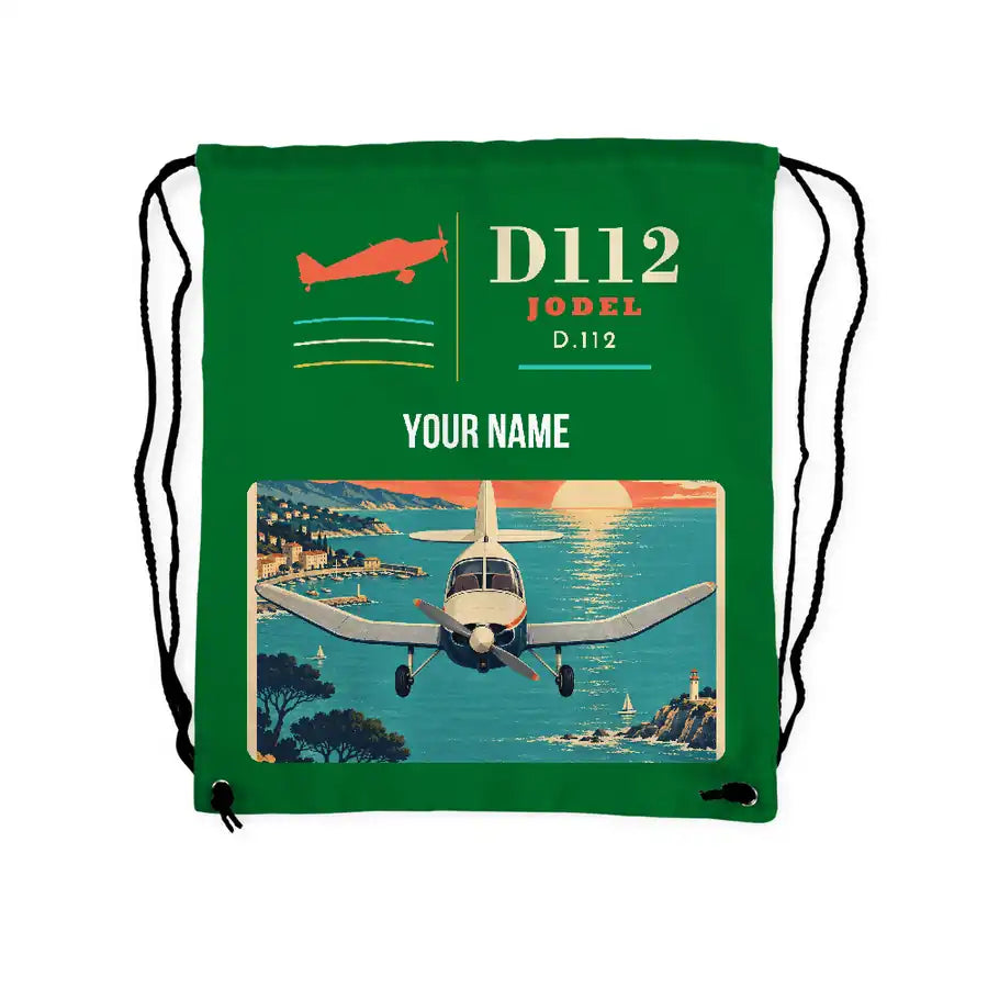 Jodel D.112 - Drawstring Bag - Classic + Name - Green