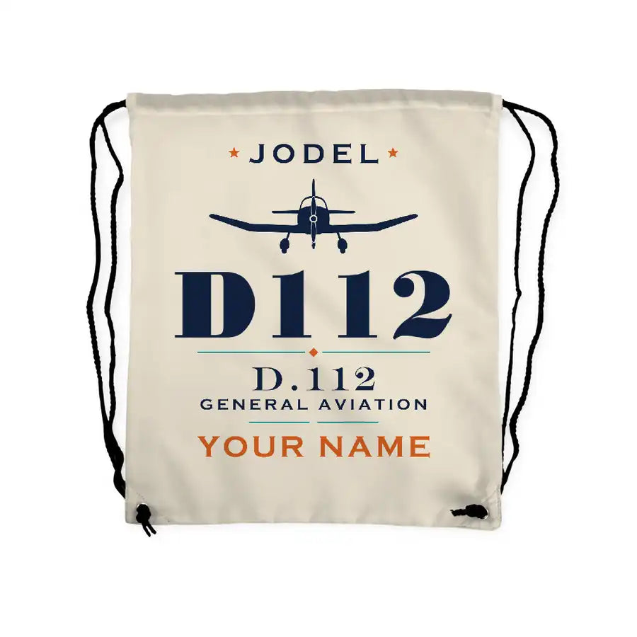 Jodel D.112 - Drawstring Bag - Heritage + Name - Beige
