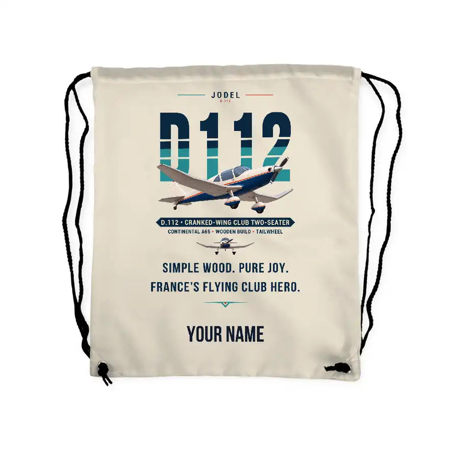 Jodel D.112 - Drawstring Bag - Original + Name - Beige