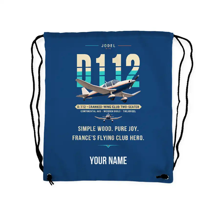 Jodel D.112 - Drawstring Bag - Original + Name - Blue