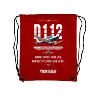 Thumbnail for Jodel D.112 - Drawstring Bag - Original + Name - Red