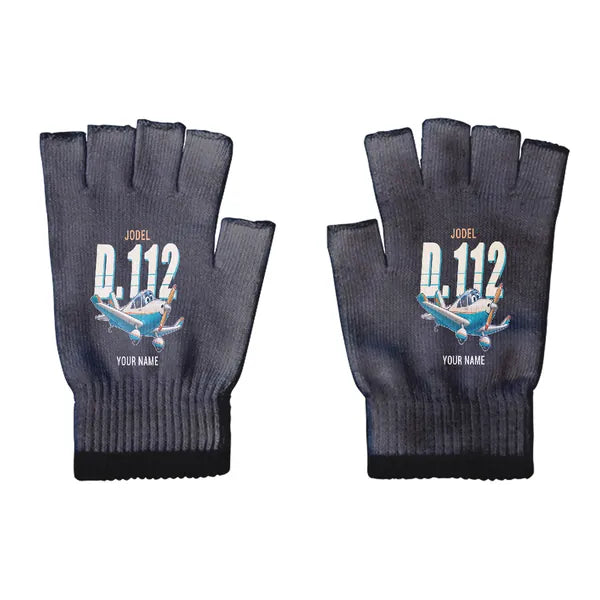 Jodel D.112 - Gloves - Cut - Cartoon + Name - Black