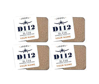 Thumbnail for Jodel D.112 - Heritage + Name - Coaster Set - White