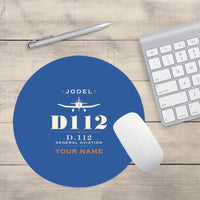 Thumbnail for Jodel D.112 - Heritage + Name - Round Mouse Pad - Blue