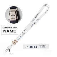 Thumbnail for Jodel D.112 Lanyard & ID Holders seat belt lanyard - Heritage - White with name