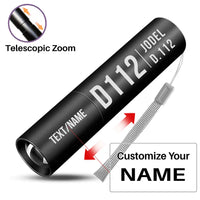 Thumbnail for Jodel D.112 - Mini LED Flashlight - Tag - Black + Name
