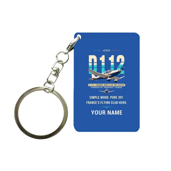 Jodel D.112 - Original + Name - Key Chain - Blue