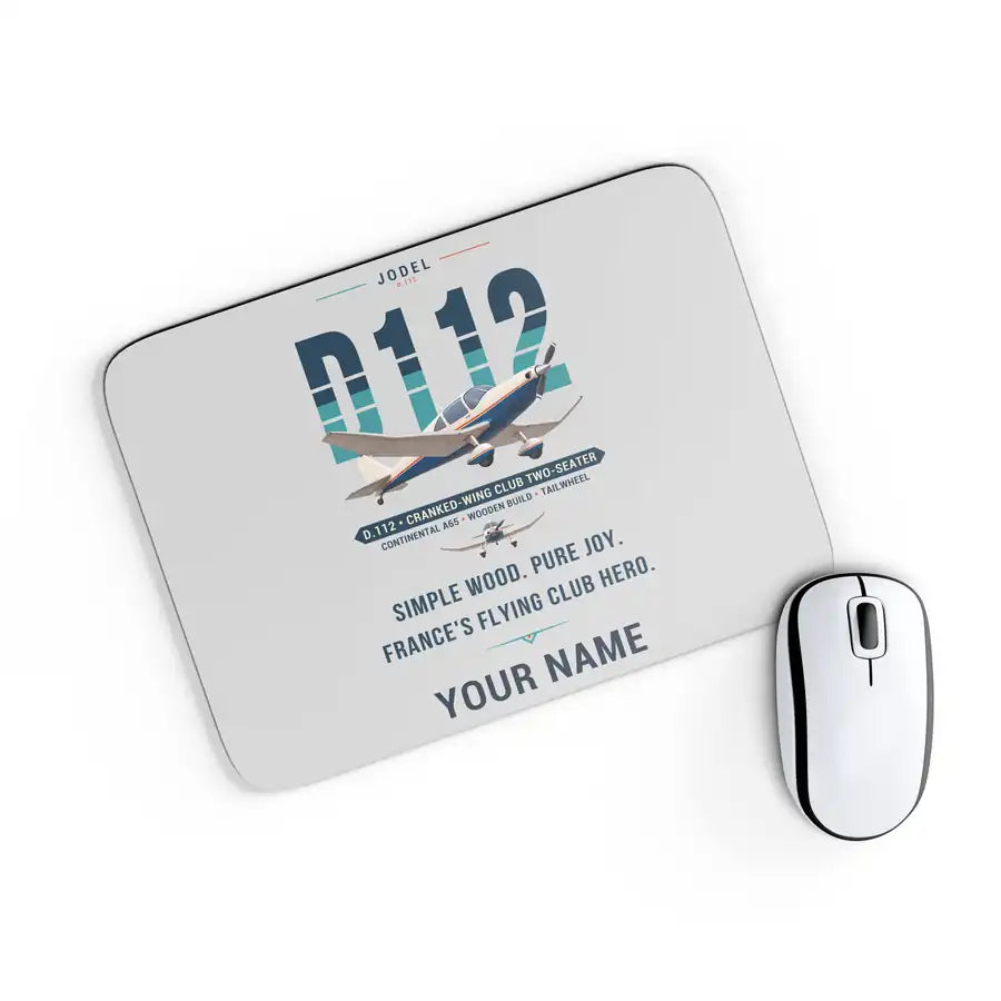 Jodel D.112 - Original + Name - Mouse Pad - Light Gray