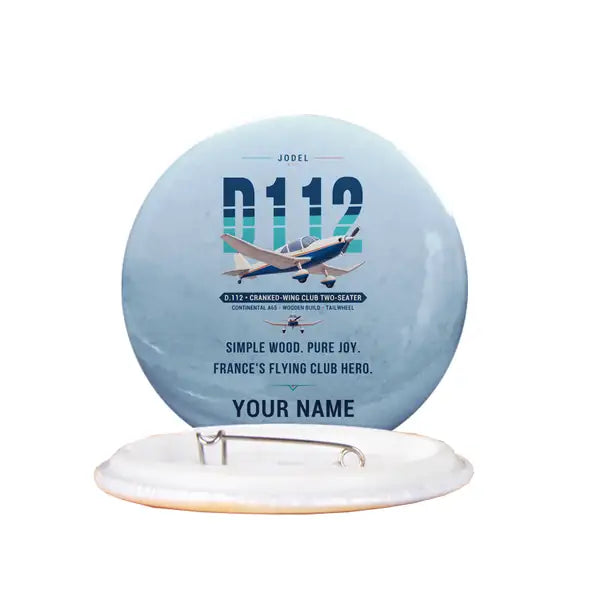 Jodel D.112 - Original + Name - Pin - Light Blue