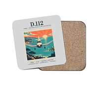 Thumbnail for Jodel D.112 - Poster - Coaster - Light Gray