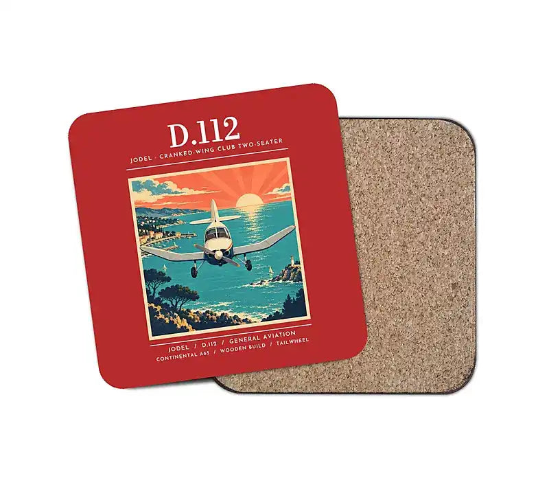 Jodel D.112 - Poster - Coaster - Red