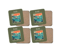 Thumbnail for Jodel D.112 - Poster - Coaster Set - Green Army