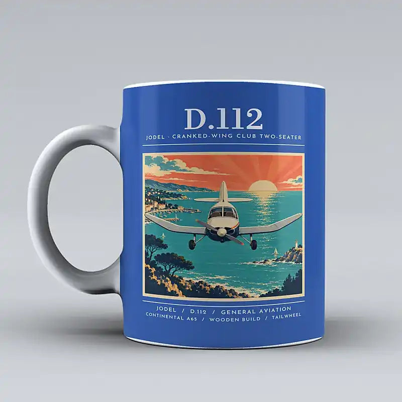 Jodel D.112 - Poster - Mug - Blue