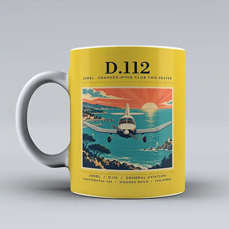 Jodel D.112 - Poster - Mug - Yellow
