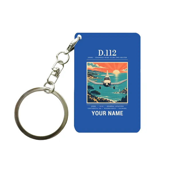 Jodel D.112 - Poster + Name - Key Chain - Blue